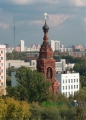 Необычный ракурс на колокольню Головинского монастыря. 2009 г.